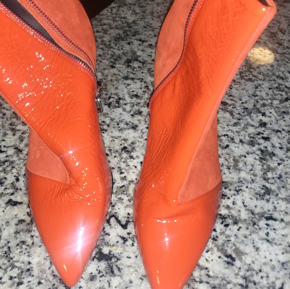 NEW RAG & BONE ORANGE BOOTIES